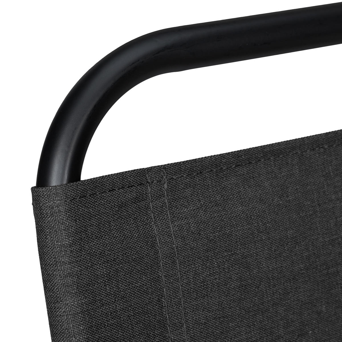 CAMPINGHOCKER - Schwarz, Textil/Metall (35/60/35cm) - Relaxdays
