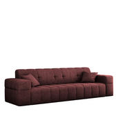 SOFA 3 Sitzer NIMES Stoff Perfect Harmony Rotwein - Rot, Holz (245/82/92cm) - Kaiser Möbel