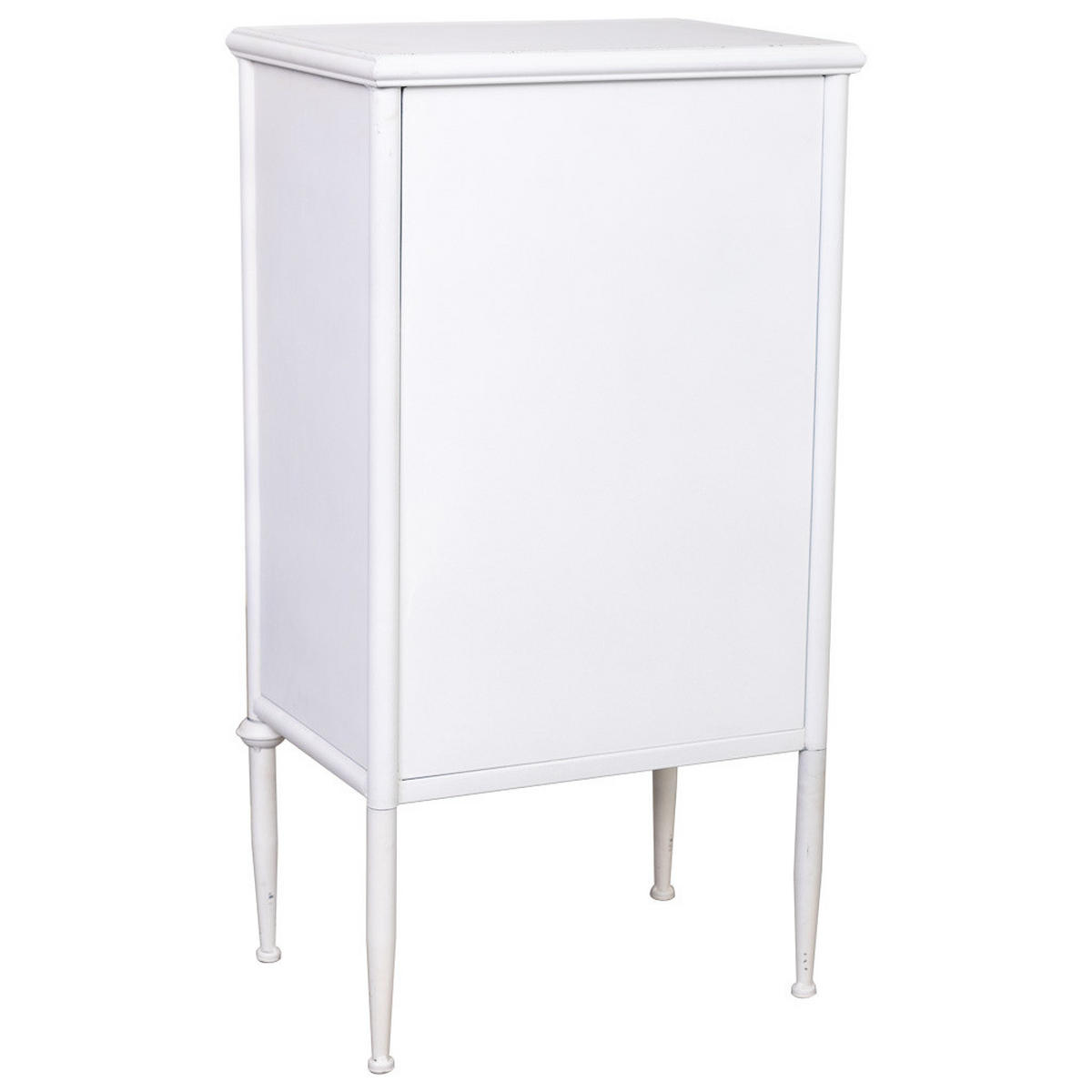 NACHTTISCH aus Metall, weiß, 47x37x86cm - Weiß, Metall (36/46/86cm) - Wanderlust