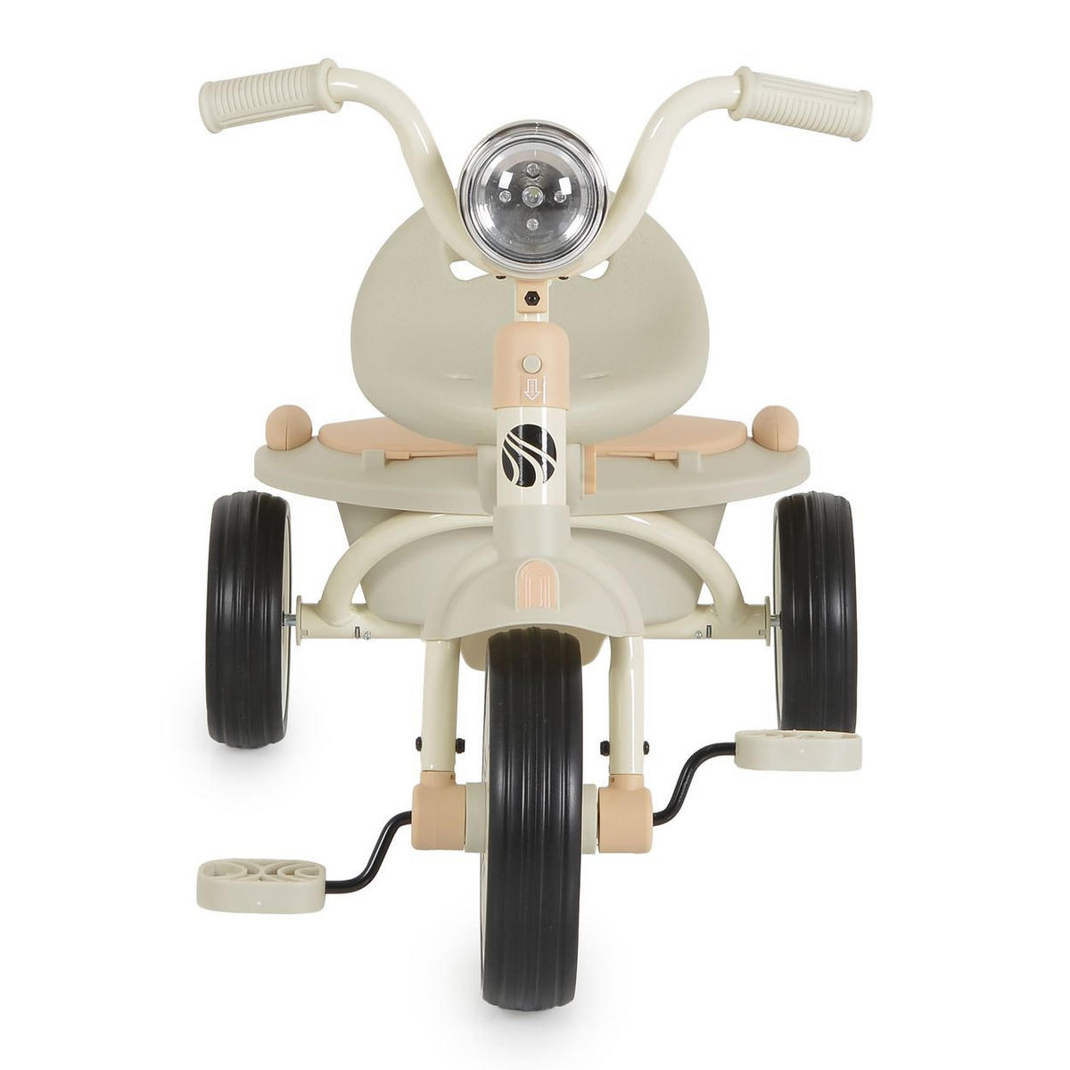 DREIRAD Etan beige EVA-Reifen, Musik, Lichteffekte, Korb, verstellbarer Sitz, faltbar - Beige, Metall (41/38/51cm)