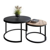 COUCHTISCH CIRI MIX SLIM 2-in-1 - Schwarz, Holzwerkstoff (70/70/48cm) - Lookway