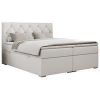 BOXBETT ALDA 140/200 Weiß Kunstleder - H3 - Weiß, Holz/Textil (140/200cm) - MKS