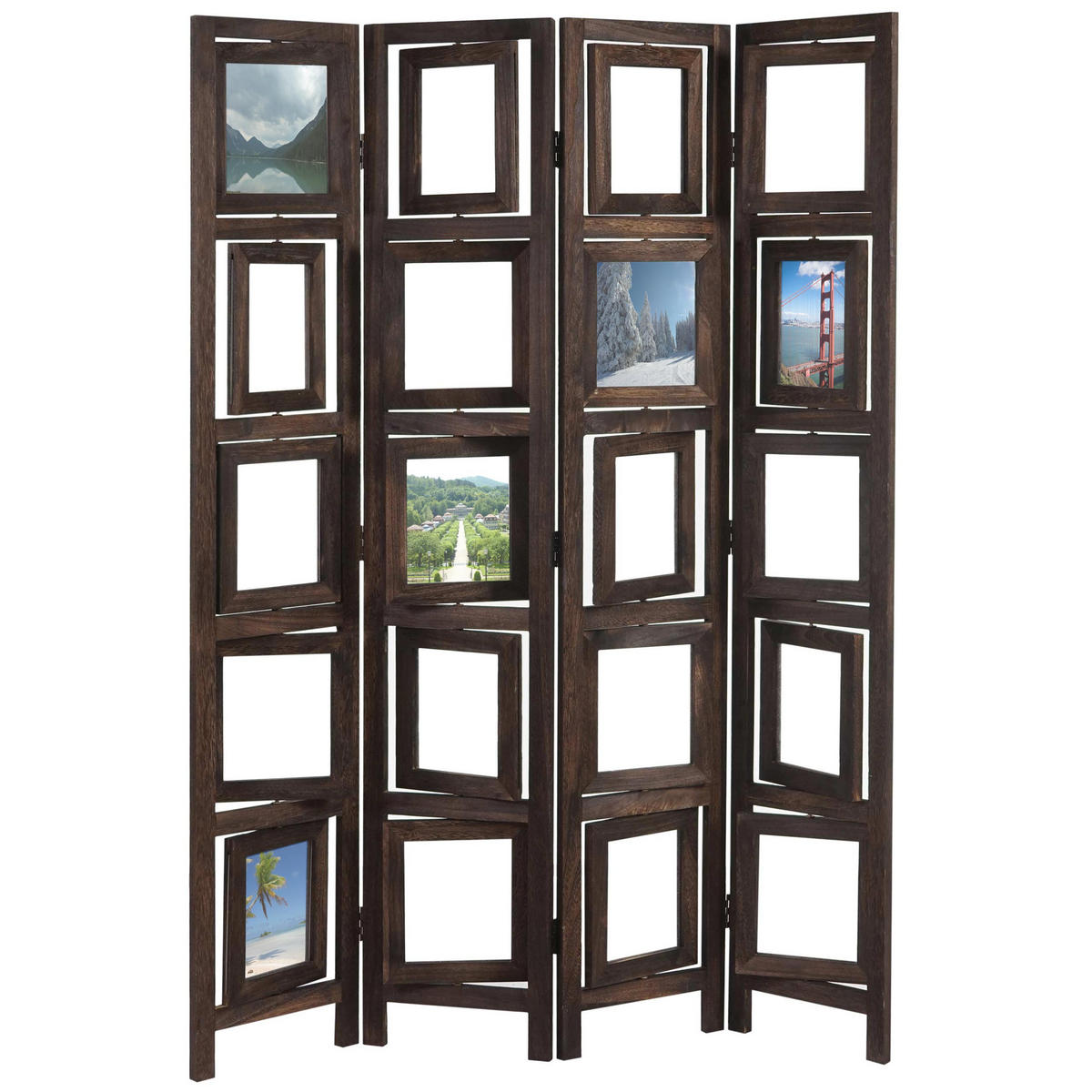 PARAVENT BILDGALERIE Braun - Braun, Holz (125/161/2cm) - MCW