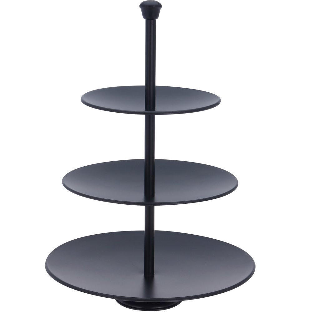 METALLPFANNE mit 3 Ebenen Schwarz 25/25/37 cm - Schwarz, Metall (25/37cm) - Excellent Houseware