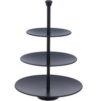 METALLPFANNE mit 3 Ebenen Schwarz 25/25/37 cm - Schwarz, Metall (25/37cm) - Excellent Houseware