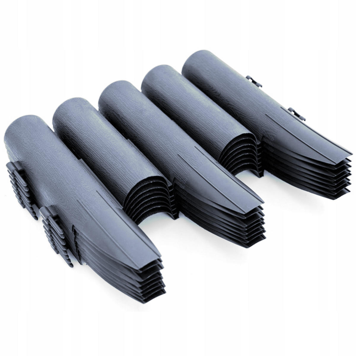 RASENKANTE 10-er Set Kunststoff Grau - Grau, Kunststoff (5/15/28cm) - KRUMAD