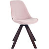 ESSZIMMERSTUHL Troll Samt, Gestell Buchenholz Square Walnuss Pink - Walnussfarben/Rosa, Holz/Buchenholz (48/84/56cm) - TPFLiving