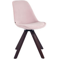 ESSZIMMERSTUHL Troll Samt, Gestell Buchenholz Square Walnuss Pink - Walnussfarben/Rosa, Holz/Buchenholz (48/84/56cm) - TPFLiving