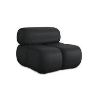 SESSEL Kunstleder Schwarz - Schwarz/Grau, Leder/Kunststoff (96/70/95cm) - Makamii