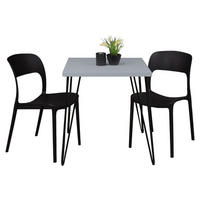 BISTROTISCH Eirena 70x70x75 schwarz matt/aqua matt lack - Blau, Metall (70/70/75cm) - 58aufmkessel