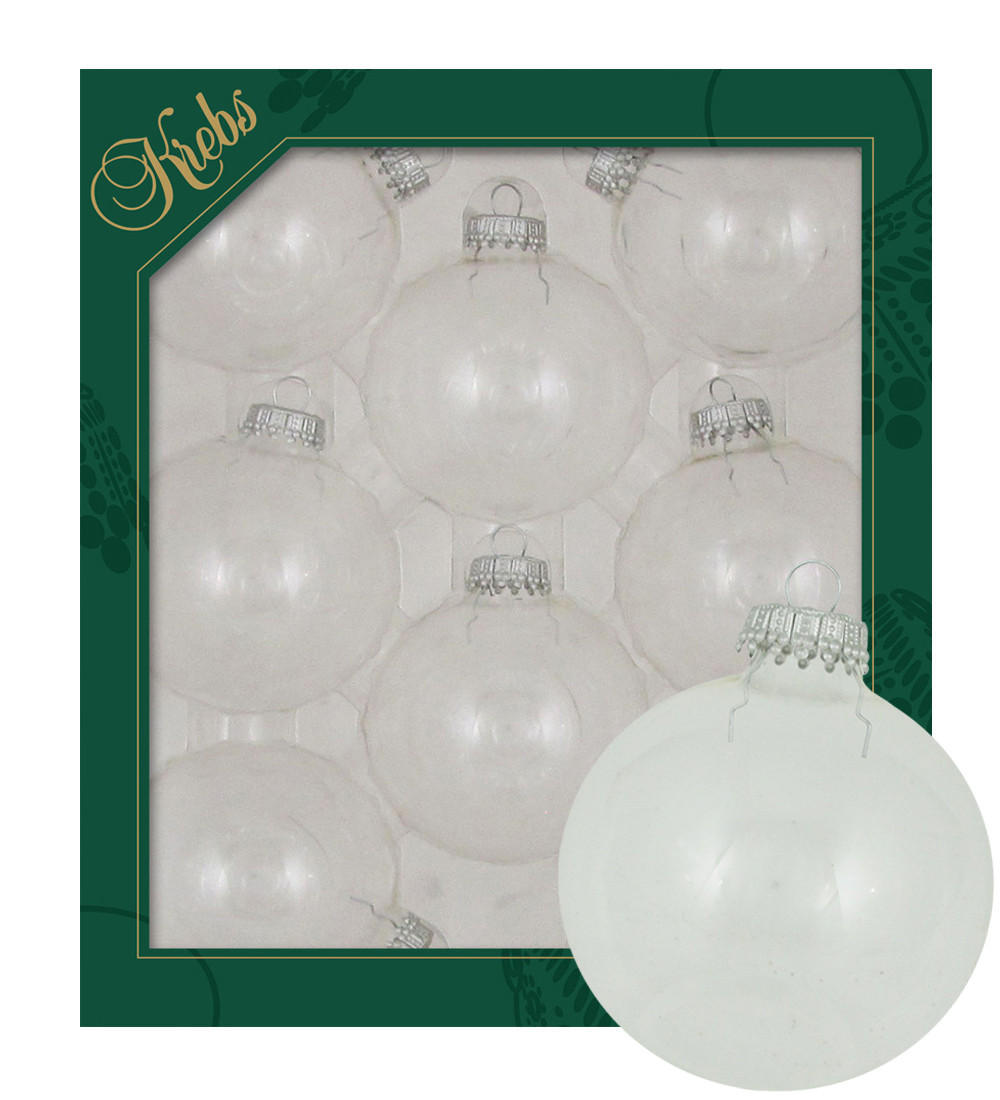 CHRISTBAUMKUGELN Uni-Design Clarissa Transparent 7cm (Glas / 8 Stk.) - Transparent, Glas (7/7/7cm) - Krebs Glas Lauscha