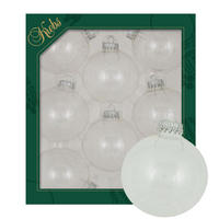 CHRISTBAUMKUGELN Uni-Design Clarissa Transparent 7cm (Glas / 8 Stk.) - Transparent, Glas (7/7/7cm) - Krebs Glas Lauscha