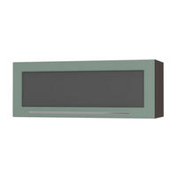 KÜCHENHÄNGESCHRANK Kvantum W4BS/90-AV Mint Matt / Lava Matt 90 / 32,5 / 36cm - Dunkelgrau/Mintgrün, Holz/Holzwerkstoff (90/36/32.5cm) - Feldmann-Wohnen