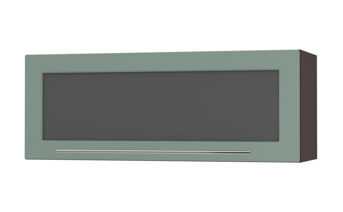 KÜCHENHÄNGESCHRANK Kvantum W4BS/90-AV Mint Matt / Lava Matt 90 / 32,5 / 36cm - Dunkelgrau/Mintgrün, Holz/Holzwerkstoff (90/36/32.5cm) - Feldmann-Wohnen