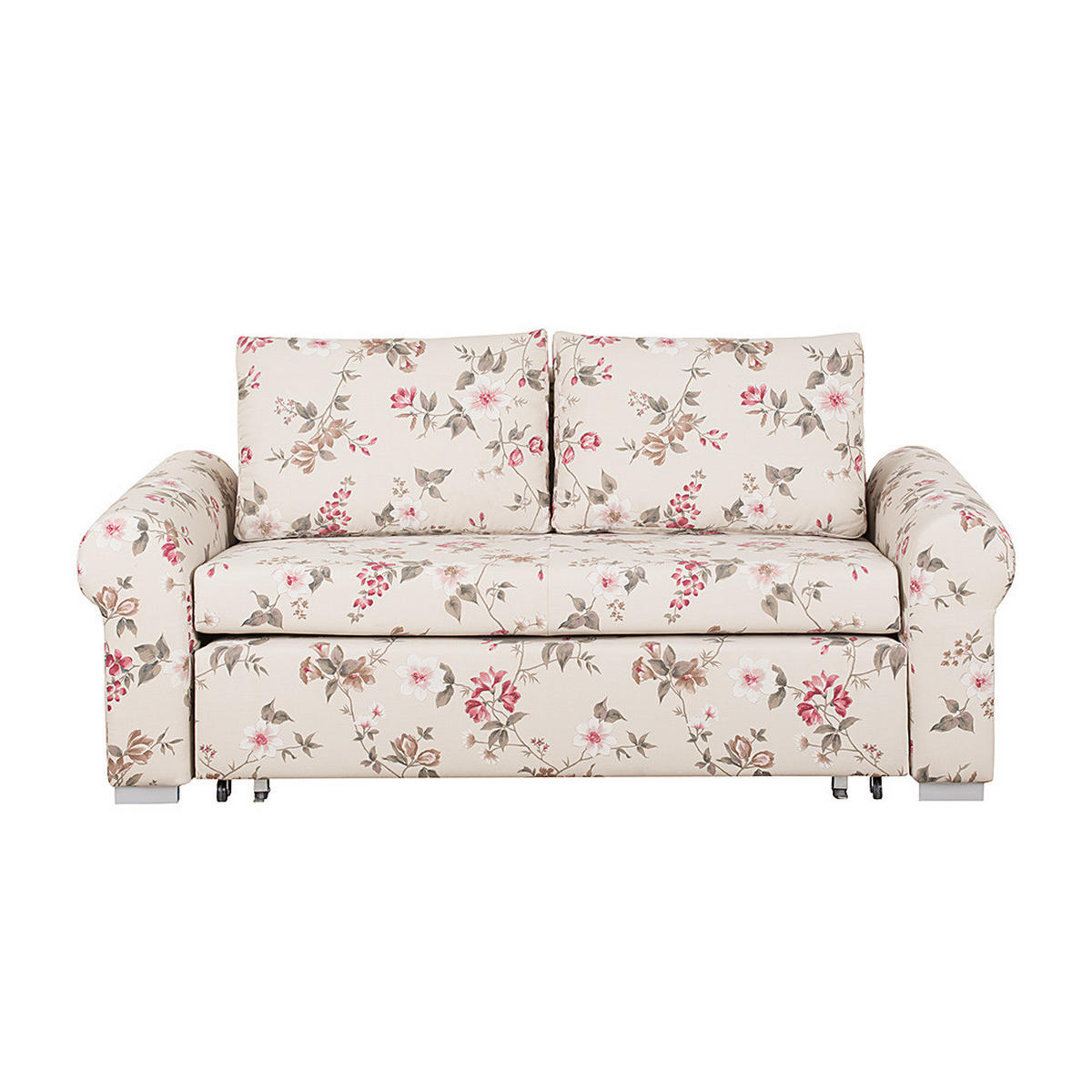 SCHLAFSOFA - Beige/Rosa, Textil (184/90/90cm) - home24