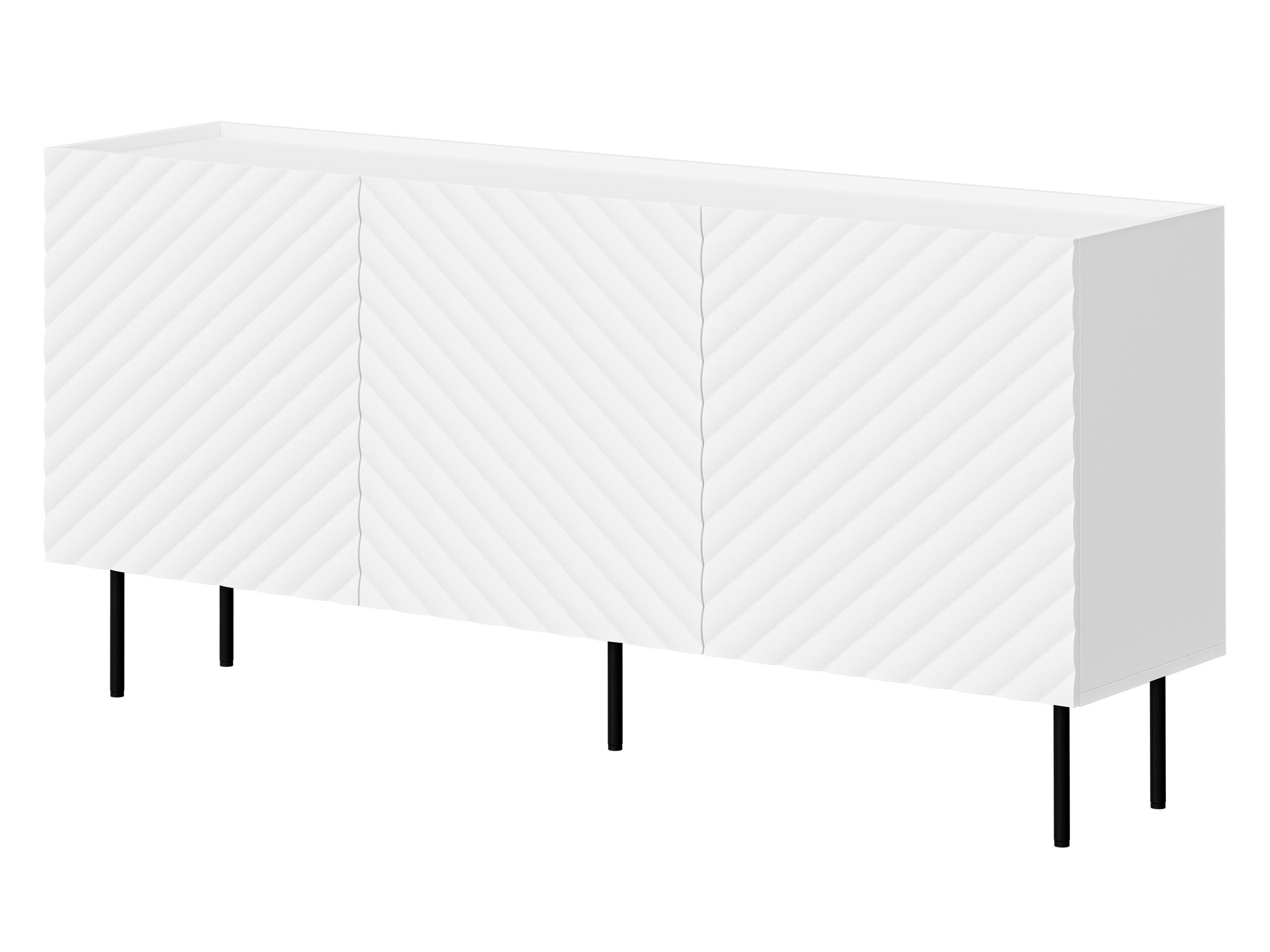 Mirjan24 Sideboard Weiß 166x80x40 cm