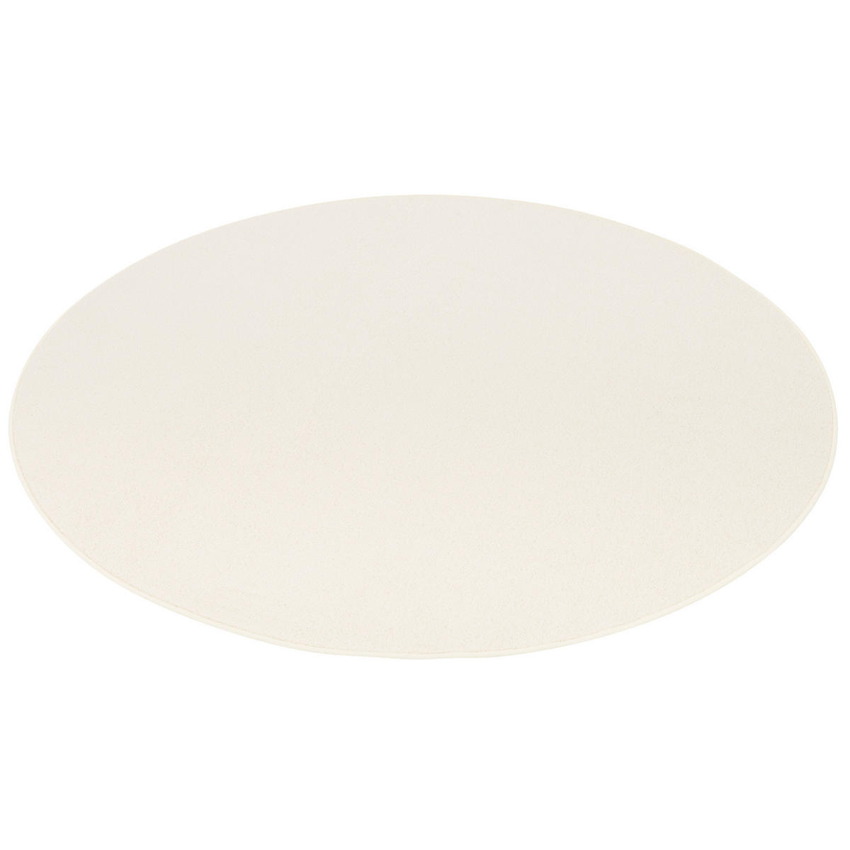 TREND VELOURS TEPPICH JOY RUND - Creme, Textil (100/100cm) - Snapstyle