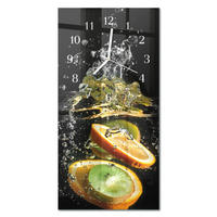 WANDUHR 30x60 cm - Sepia Castle - Multicolor, Glas (30/60/0.4cm) - TULUP