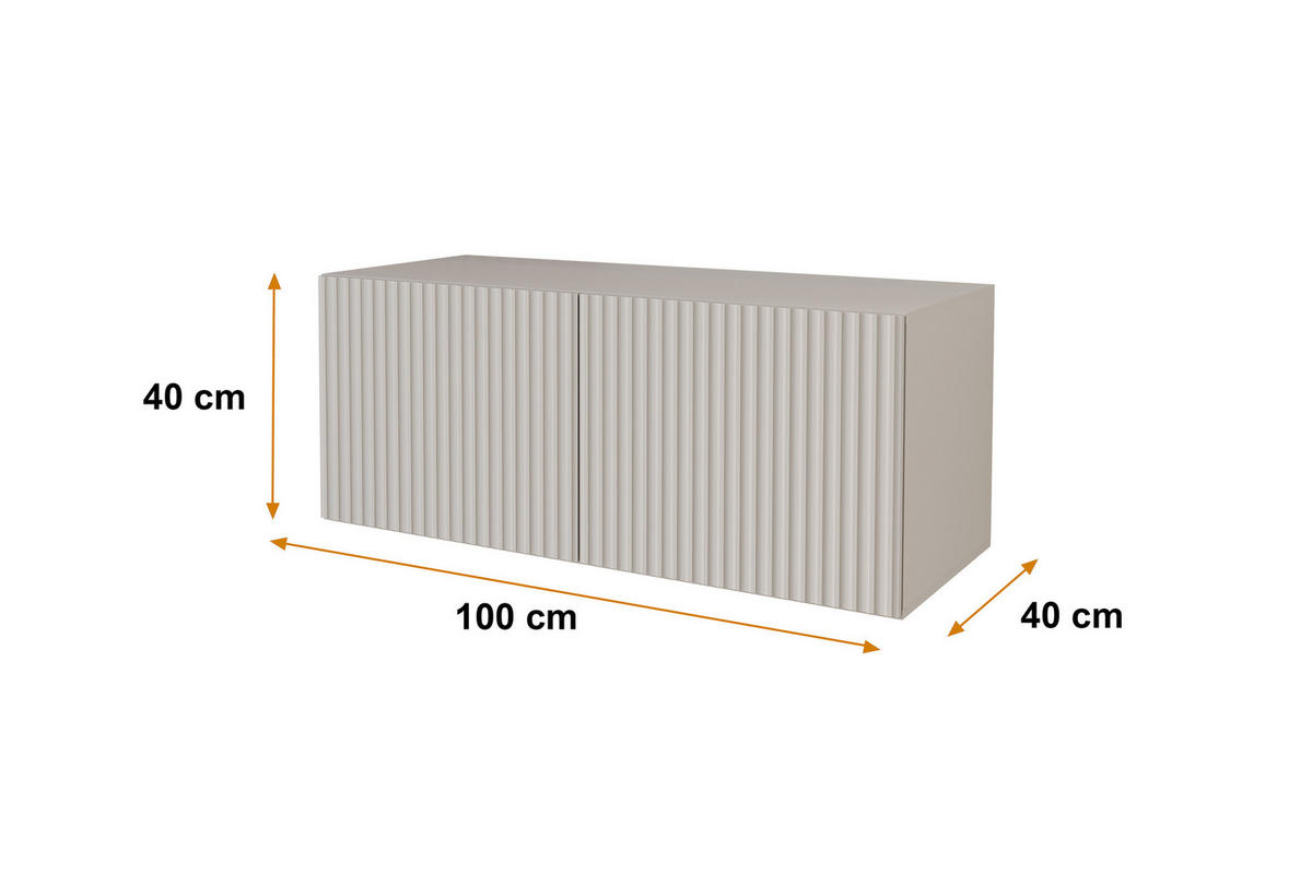 LOWBOARD NOA-2-W 100x40x40 cm - Kaschmir - Kaschmir, Holzwerkstoff (100/40/40cm) - ALTDECOR