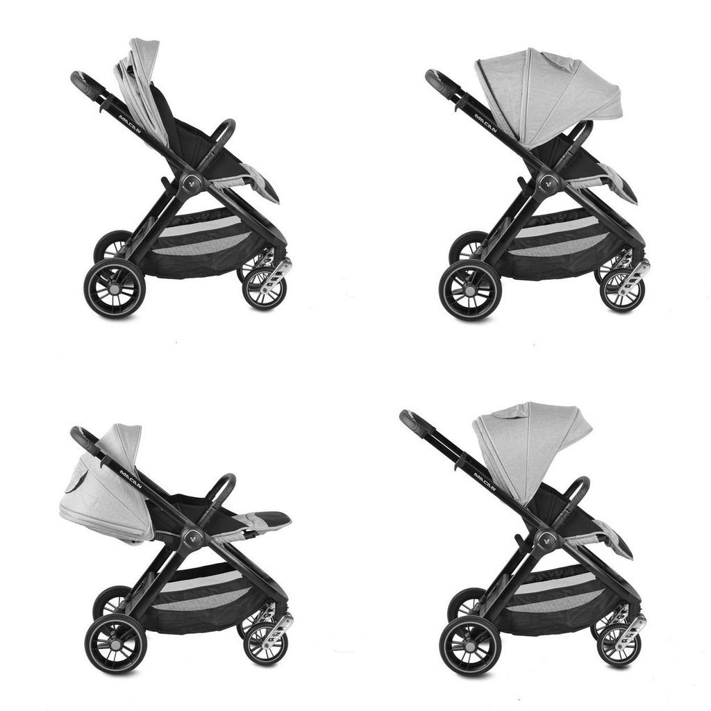 Thumbnail - Cangaroo Kombikinderwagen, Blau, Metall, 60x105x103 cm, jungen, kinder, Federung, Baby on Tour, Kinderwagen & Buggys, Ko...
