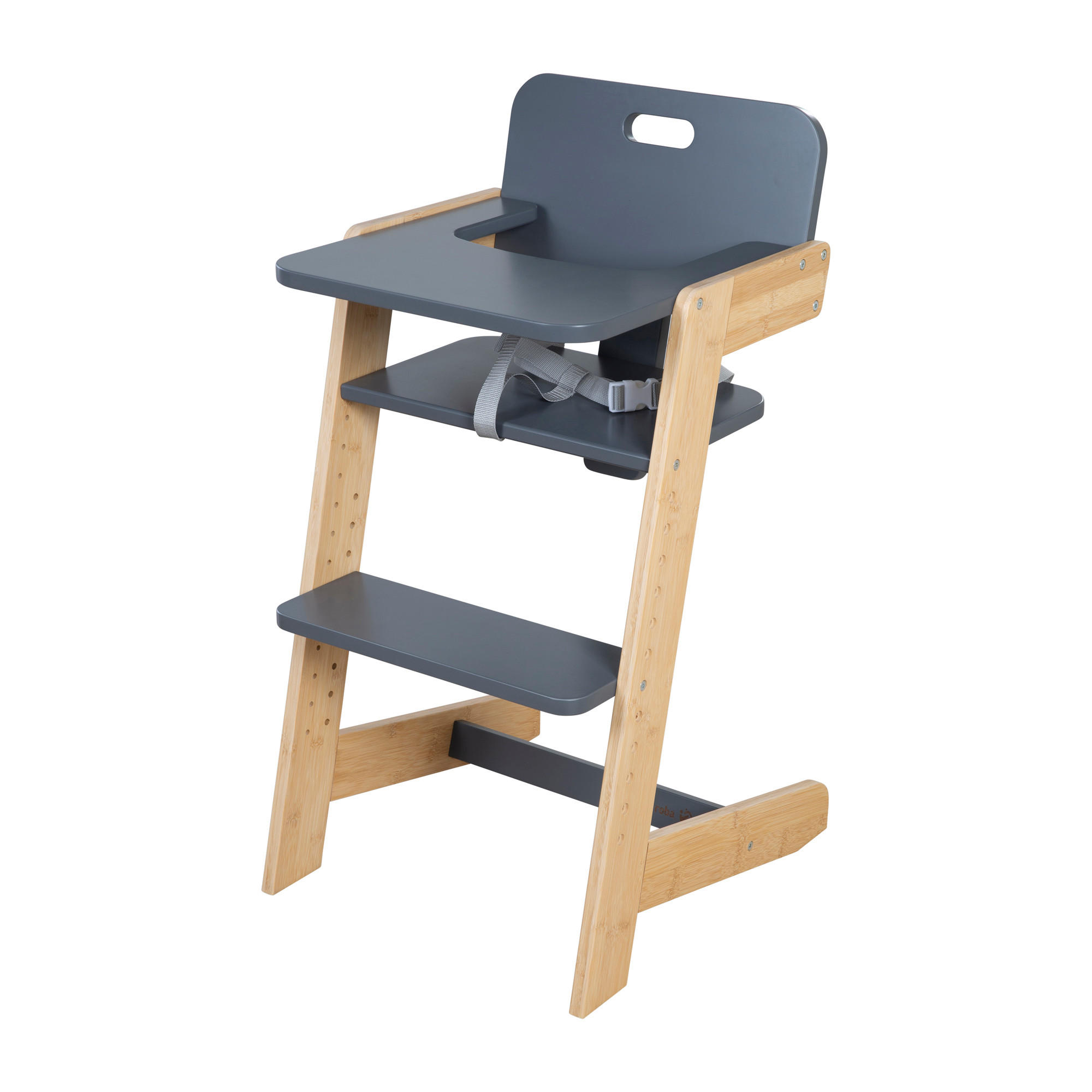 HOCHSTUHL Nature Up Bambus / Anthrazit - Anthrazit, Holz (45/86/50cm) - Roba