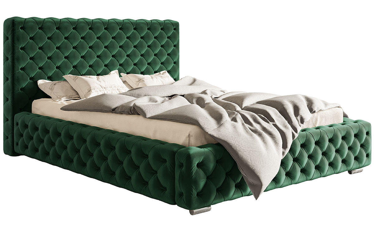 BETT Grün BEN 15 Mit Bettkasten 90x200 cm - Grün, Textil (90/200cm) - Sepro Meble