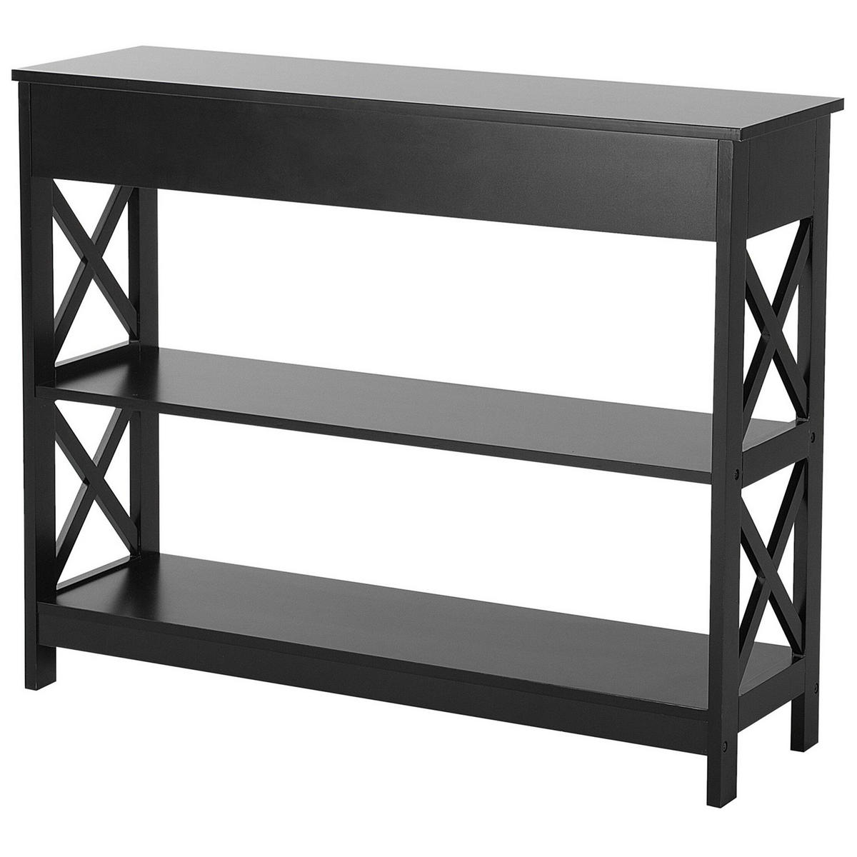 KONSOLENTISCH schwarz Montgomery - Schwarz, Holzwerkstoff (30/100/80cm) - Beliani