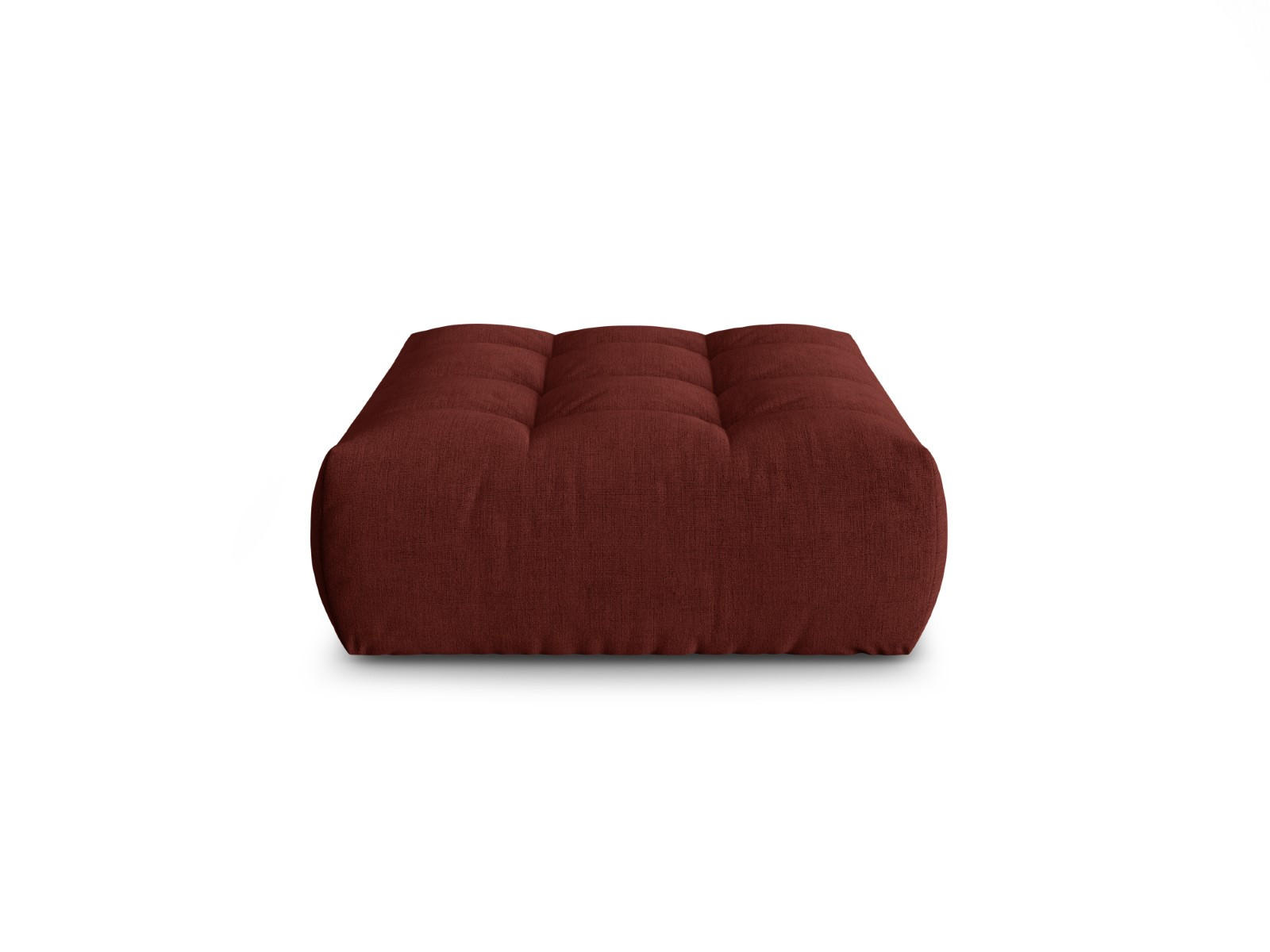 POUF Bloom aus strukturiertem Stoff rot - Rot, Textil (101/42/110cm) - Micadoni