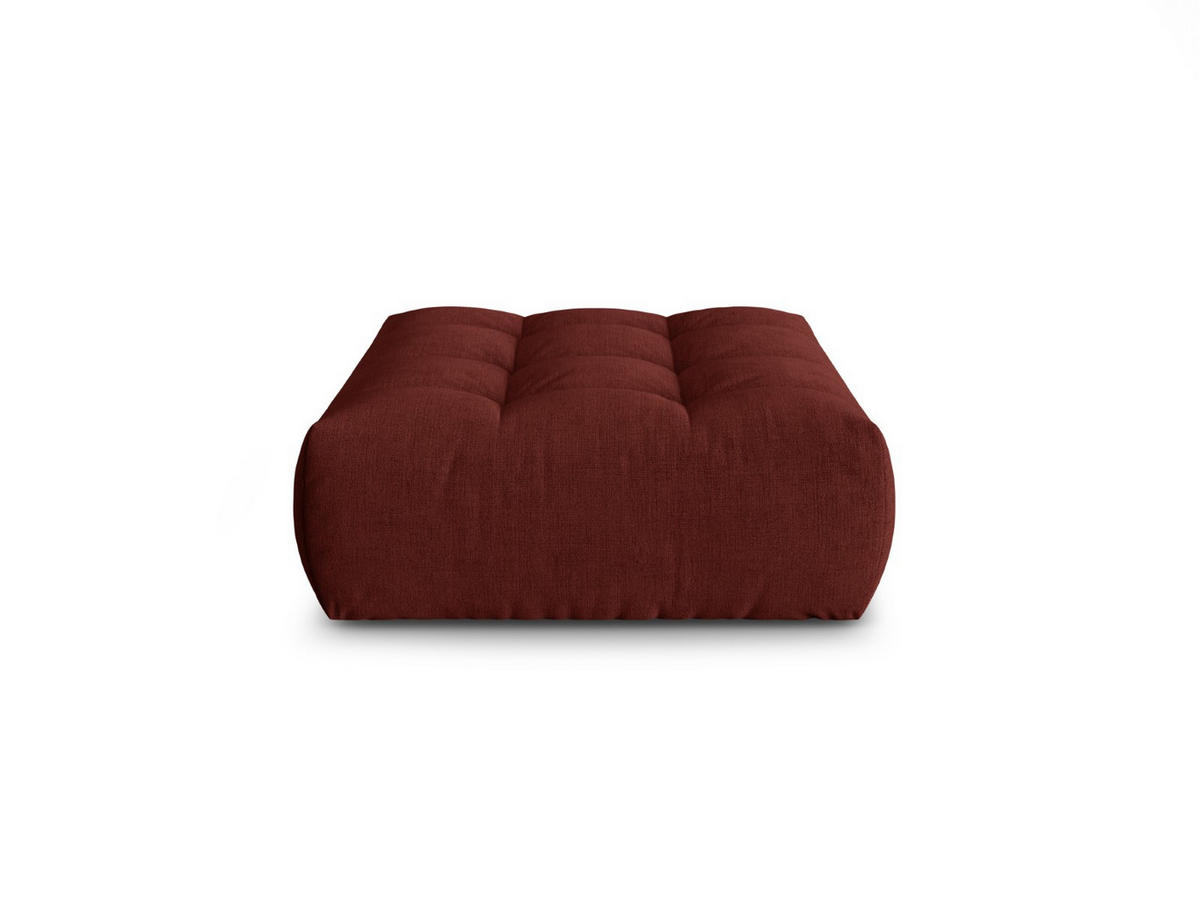 POUF Bloom aus strukturiertem Stoff rot - Rot, Textil (101/42/110cm) - Micadoni