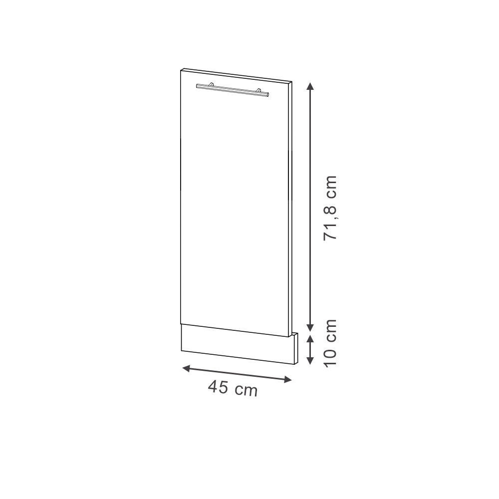 Thumbnail - Vicco Geschirrspülblende, Schwarz Hochglanz, Weiß, Holzwerkstoff, Rechteckig, 45x81.8x1.6 cm, Küchen, Küchenmöbel, Küche...