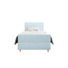 BOXBETT FLO PLUS 100x200 Itaka 13, mit Matratze H3 und Topper, Hellblau - Hellblau, Holz/Textil (100/200cm) - Bedante