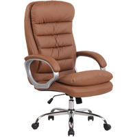 BÜROSTUHL BIG Vancom, Kunstleder Hellbraun - Hellbraun, Textil/Metall (77/122/77cm) - TPFLiving