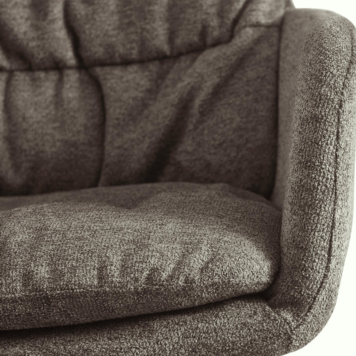 ARMLEHNSTUHL CAZAR Cappuccino - Cappuccino, Textil/Metall (57/90/68cm) - B&D Home