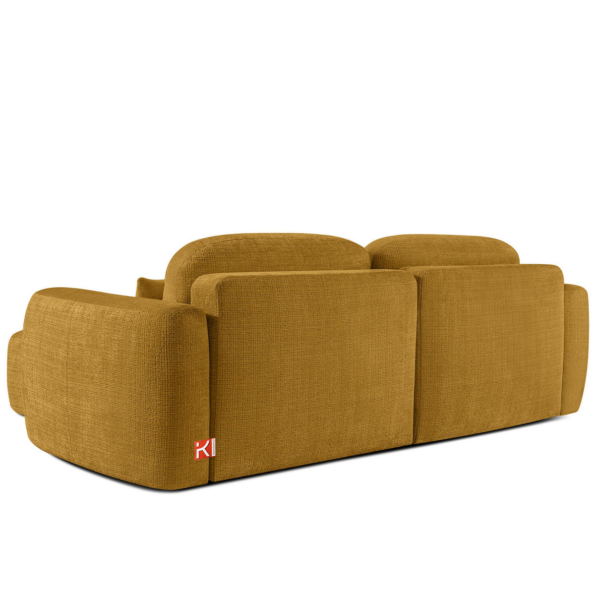 ECKSOFA links ELOSA - Gelb, Holz/Textil (245/165cm) - KONSIMO®