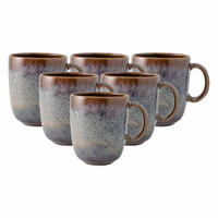 BECHER MIT HENKEL Lave Beige 400 ml 6er Set - Beige, Keramik (0.4L) - like.Villeroy & Boch