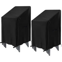 SCHUTZHÜLLE für Gartenstühle 2-teiliges Set 72 x 72 x 120 cm Schwarz - Schwarz, Textil (72/120/72cm)