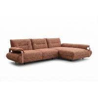 ECKSOFA ANISSA Braun Flachgewebe - Dunkelbraun/Schwarz, Kunststoff/Textil (185/297cm) - KAWOLA