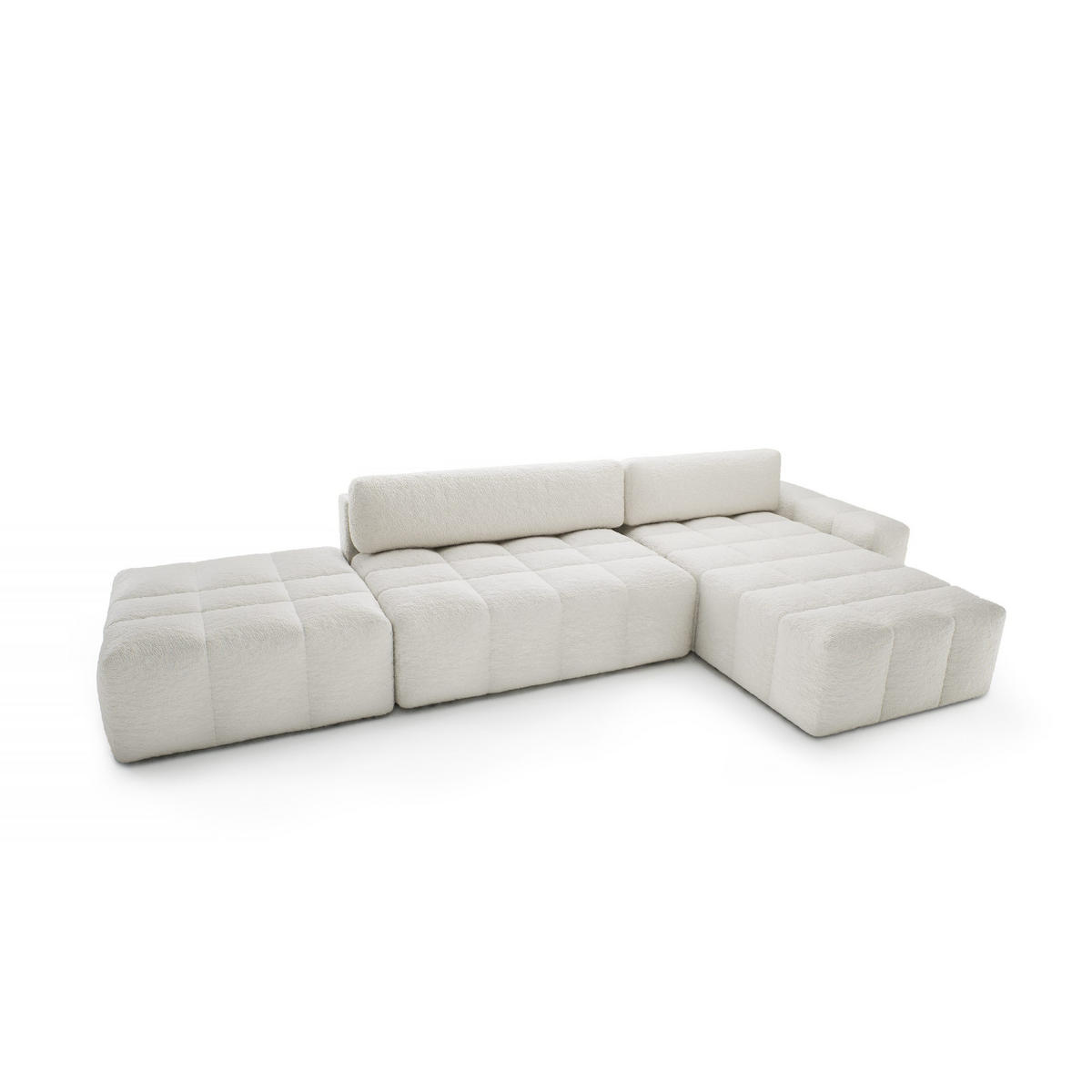 ECKSOFA mit Schlaffunktion Liptitz La, Creme - Creme, Textil (100/363cm) - Fedve