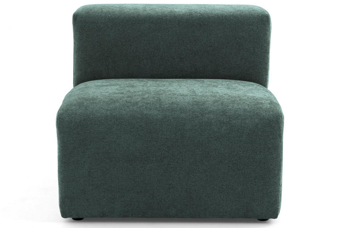 4-SITZER modulares Ecksofa HEAVEN SET 2 Rechts, Breite 300 cm Webstoff Dunkelgrün - Dunkelgrün/Schwarz, Holz/Kunststoff (245/300cm) - Muffo