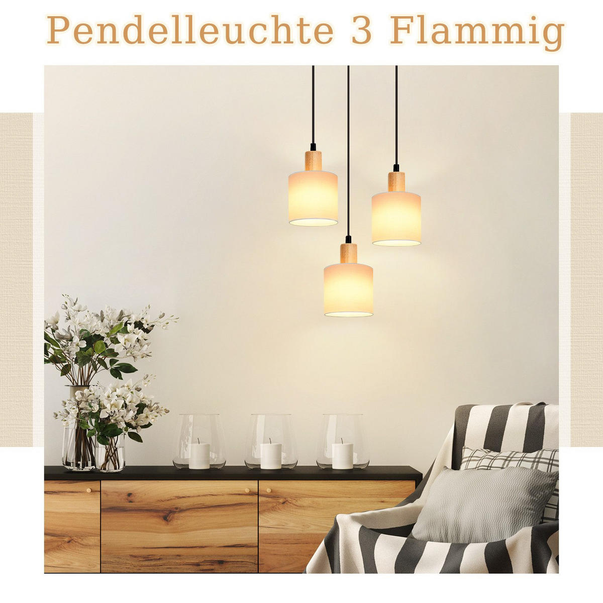 HÄNGELEUCHTE Zukunft 20/20/173 cm - Weiß, Holzwerkstoff (20/20/173cm) - Nettlife