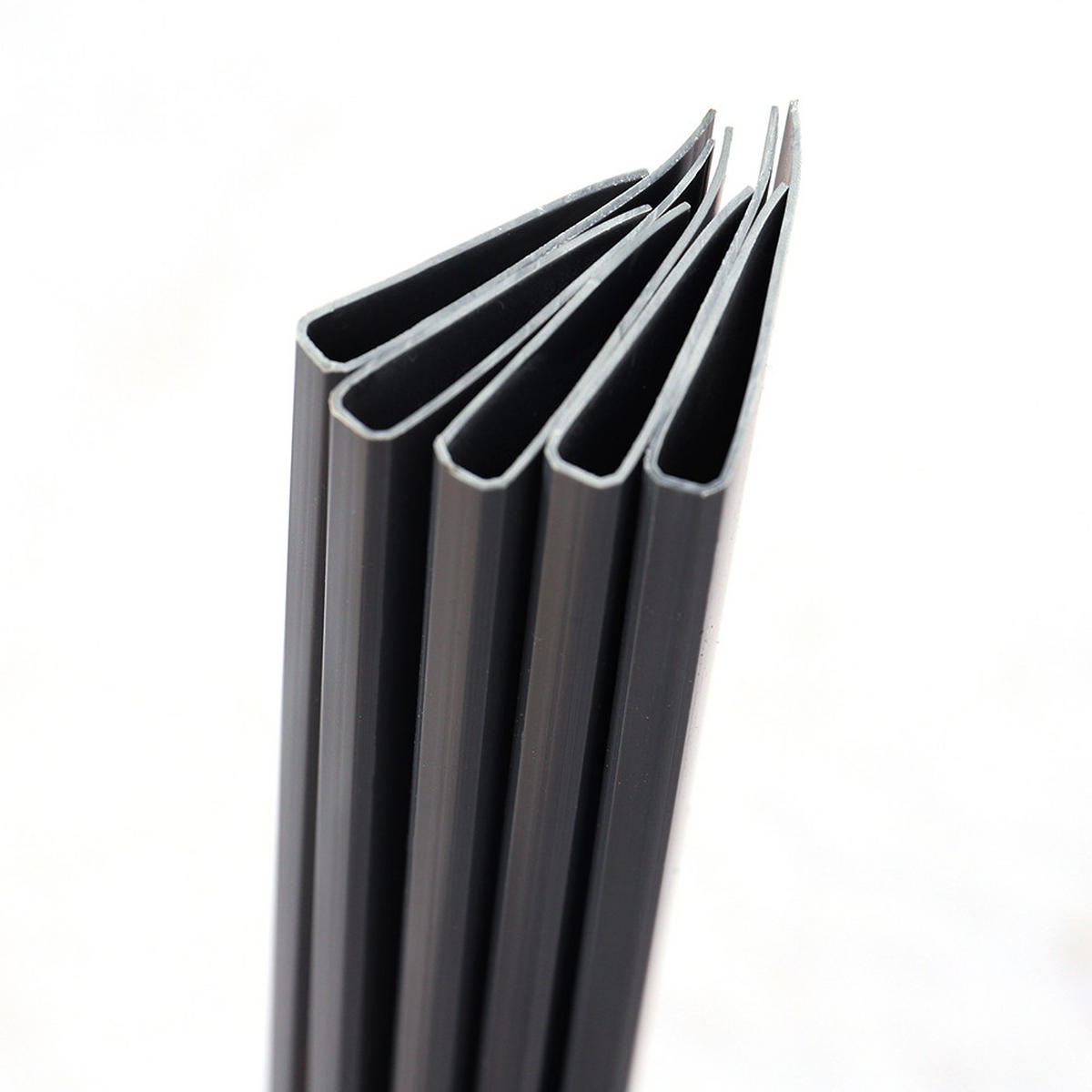 GARTENZAUN Sichtschutz-Clipblende 5 Stück aus PVC in Weiss Grau für Gartenzäune Praktisch Lange anpassbar 1 x 1 m - Grau, Kunststoff (100/1cm) - Livingandhome