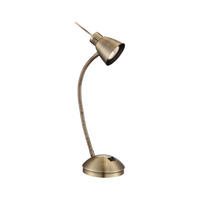 LED TISCHLEUCHTE NUOVA Altmessing - Messingfarben, Metall (24/24/44cm) - Globo Lighting