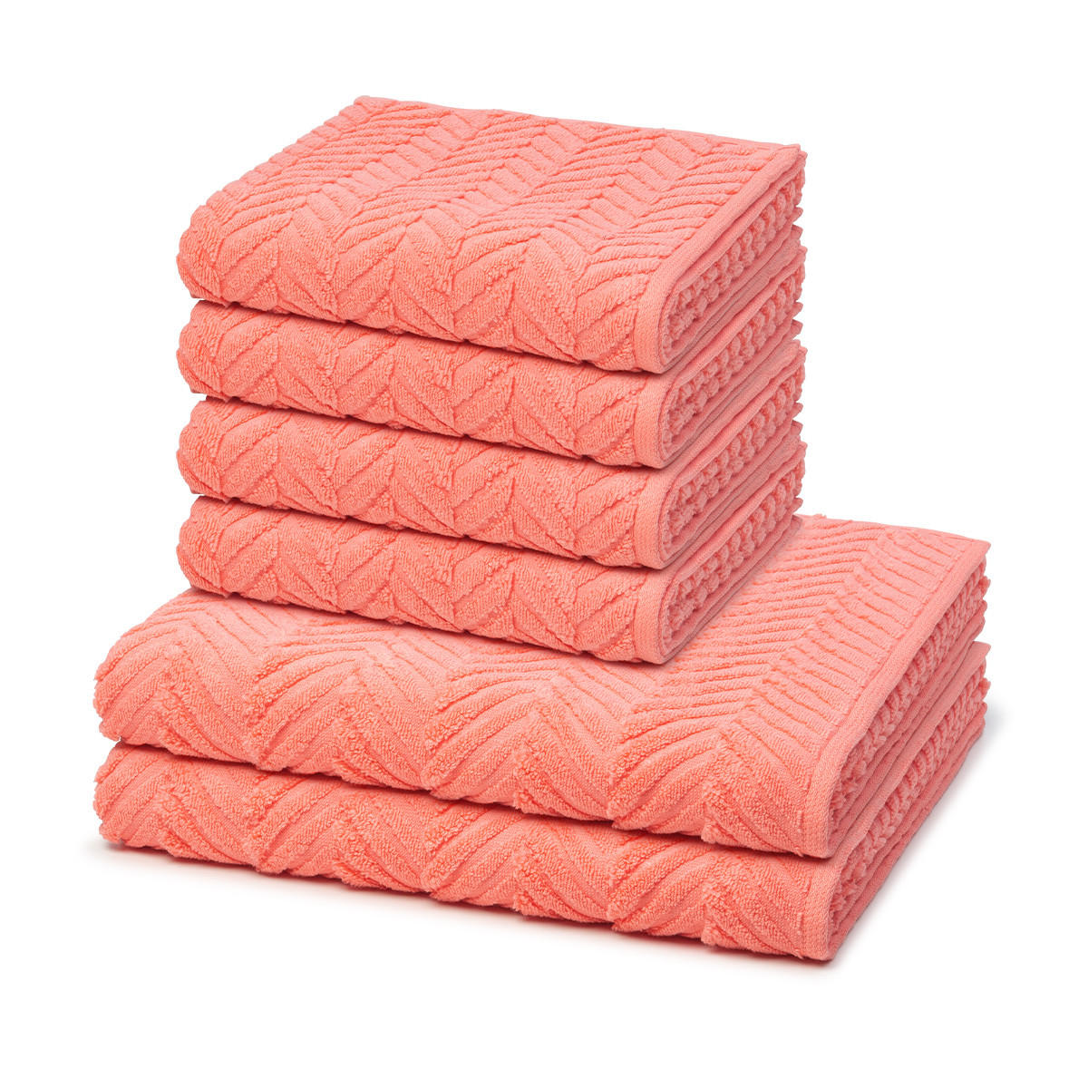 FROTTIERSET Sensual Skin Zopf 6-teilig - Orange, Textil (50/100cm) - Ross