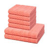 FROTTIERSET Sensual Skin Zopf 6-teilig - Orange, Textil (50/100cm) - Ross
