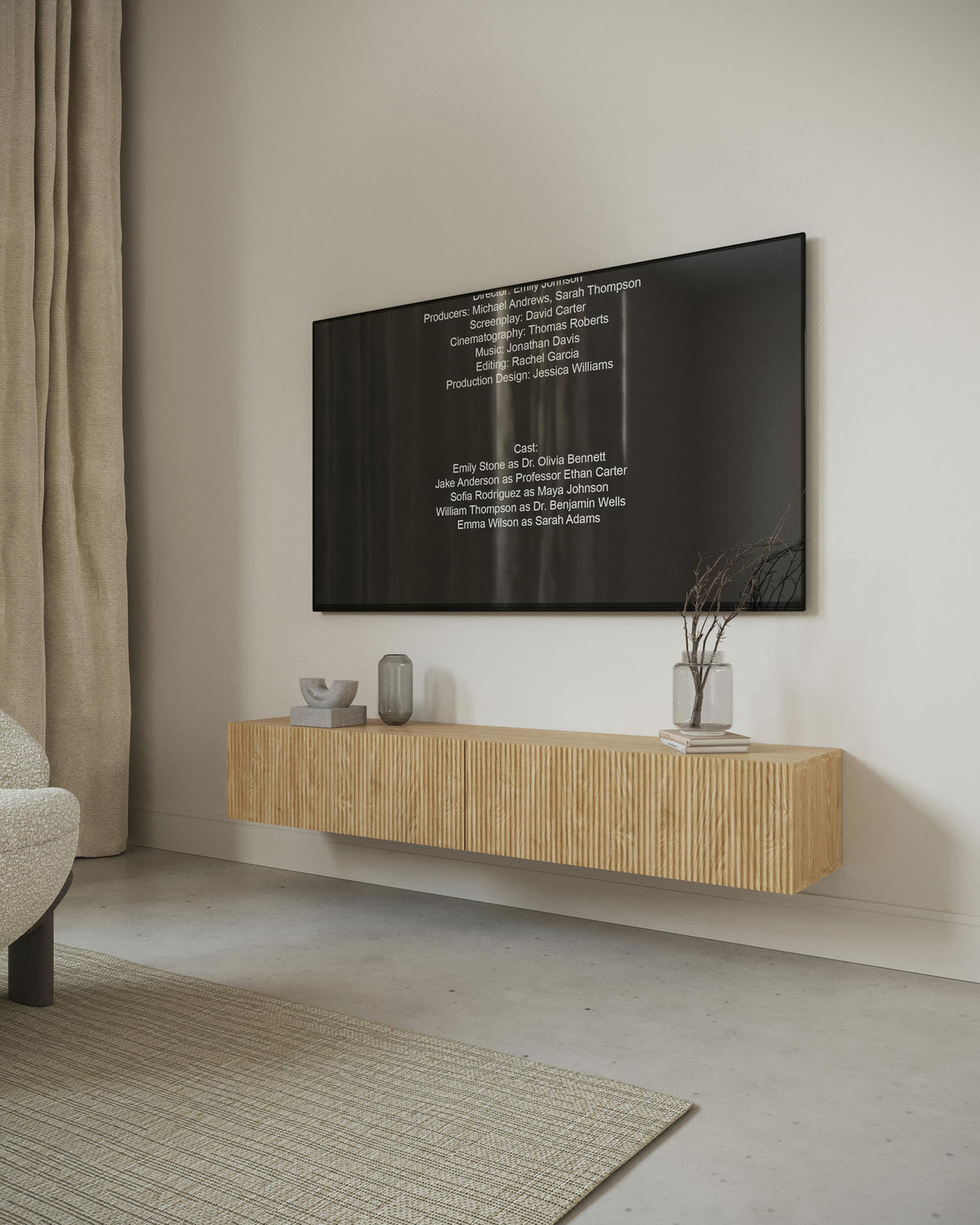 TV-HÄNGEBOARD Nolie Eichenholzoptik 175 cm - Eichefarben, Holz/Holzwerkstoff (175.5/28.5/31.6cm) - Selsey