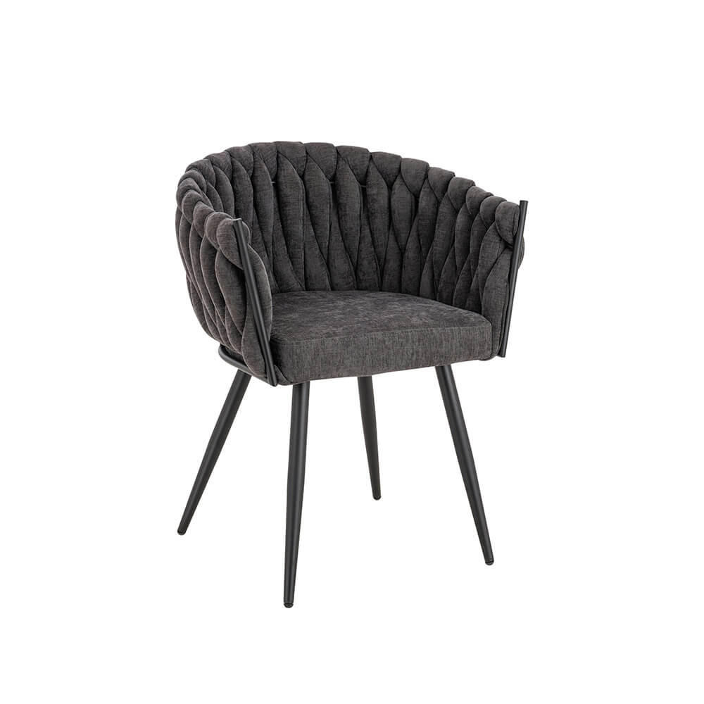 ESSZIMMERSTUHL AYLA - Dunkelgrau, 2 - Dunkelgrau, Kunststoff (62/79/51cm) - Home Deluxe
