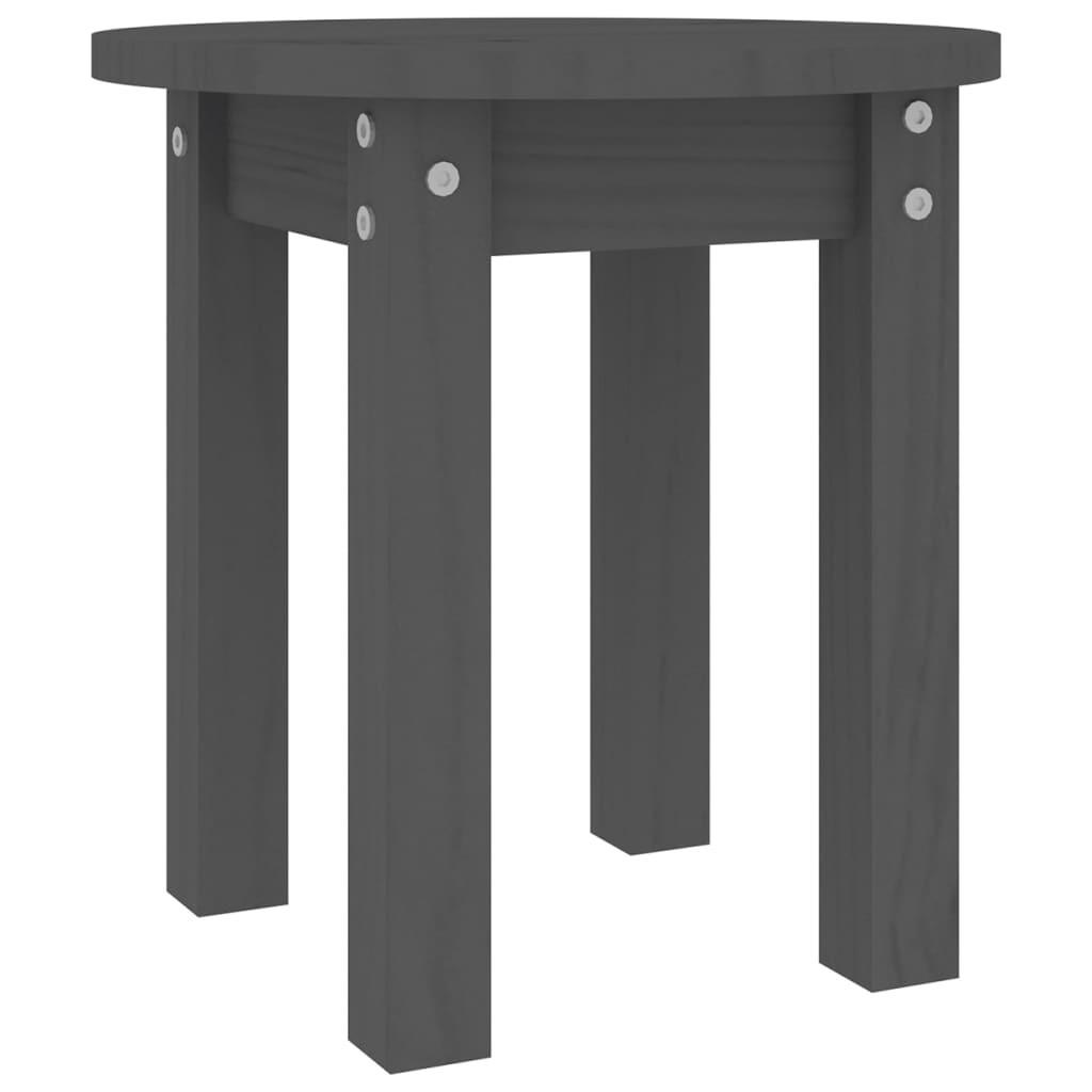 COUCHTISCH Grau Ø 35x35 cm Massivholz Kiefer - Grau, Holz (35/35/35cm) - furnicato