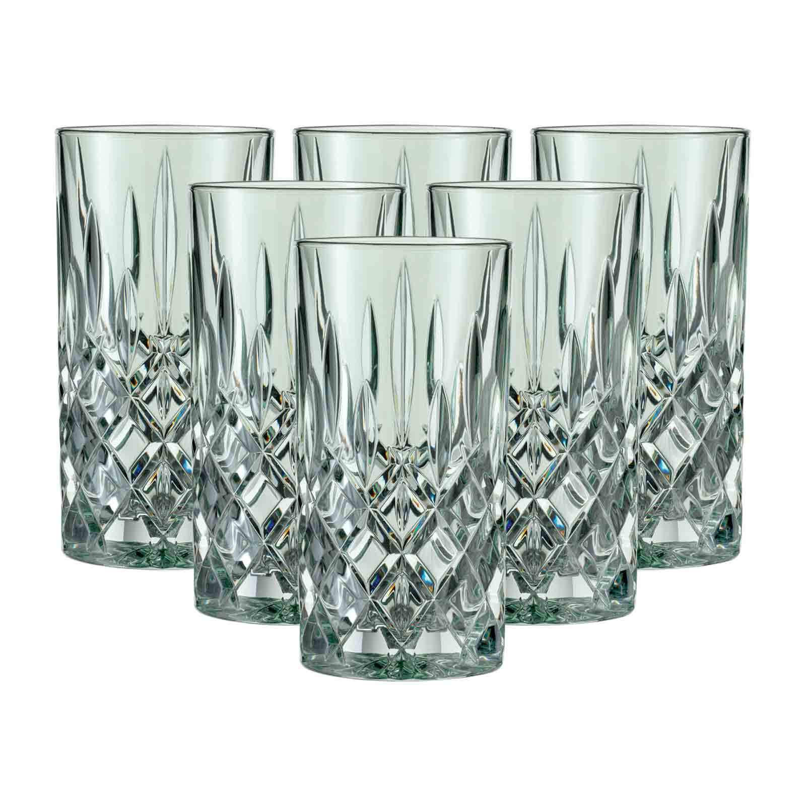 LONGDRINKGLÄSER Noblesse Colors Mint 395 ml 6er Set - Grün, Glas (0.395L) - Nachtmann