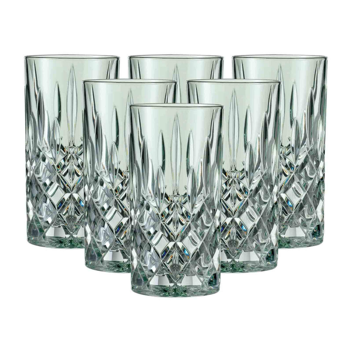 LONGDRINKGLÄSER Noblesse Colors Mint 395 ml 6er Set - Grün, Glas (0.395L) - Nachtmann