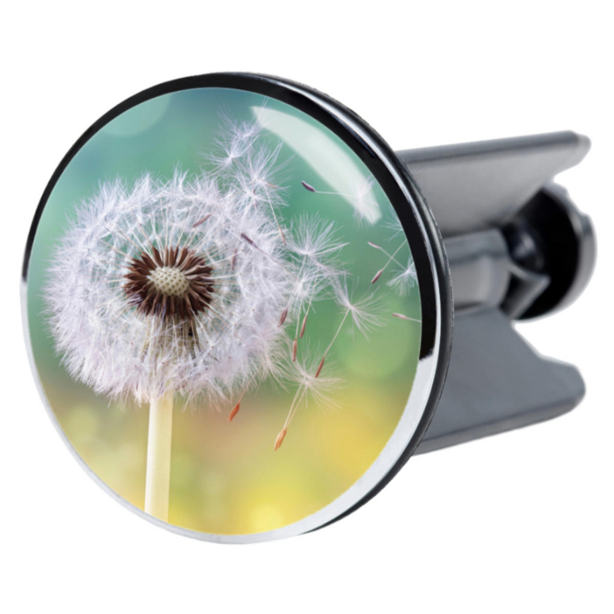 WASCHBECKENSTÖPSEL Pusteblume - Gelb, Kunststoff/Metall (4/7/7cm) - Sanilo